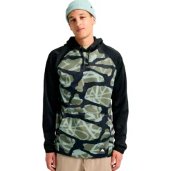 Felpa Burton Crown Weatherproof Fleece Graffiti Camo True Black