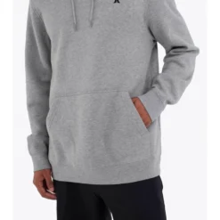 Felpa Hurley Icon Pull Over Dark Heather Grey