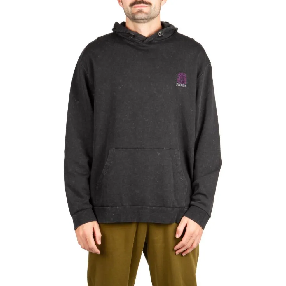 Felpa Picture Picturide Hoodie Black Washed