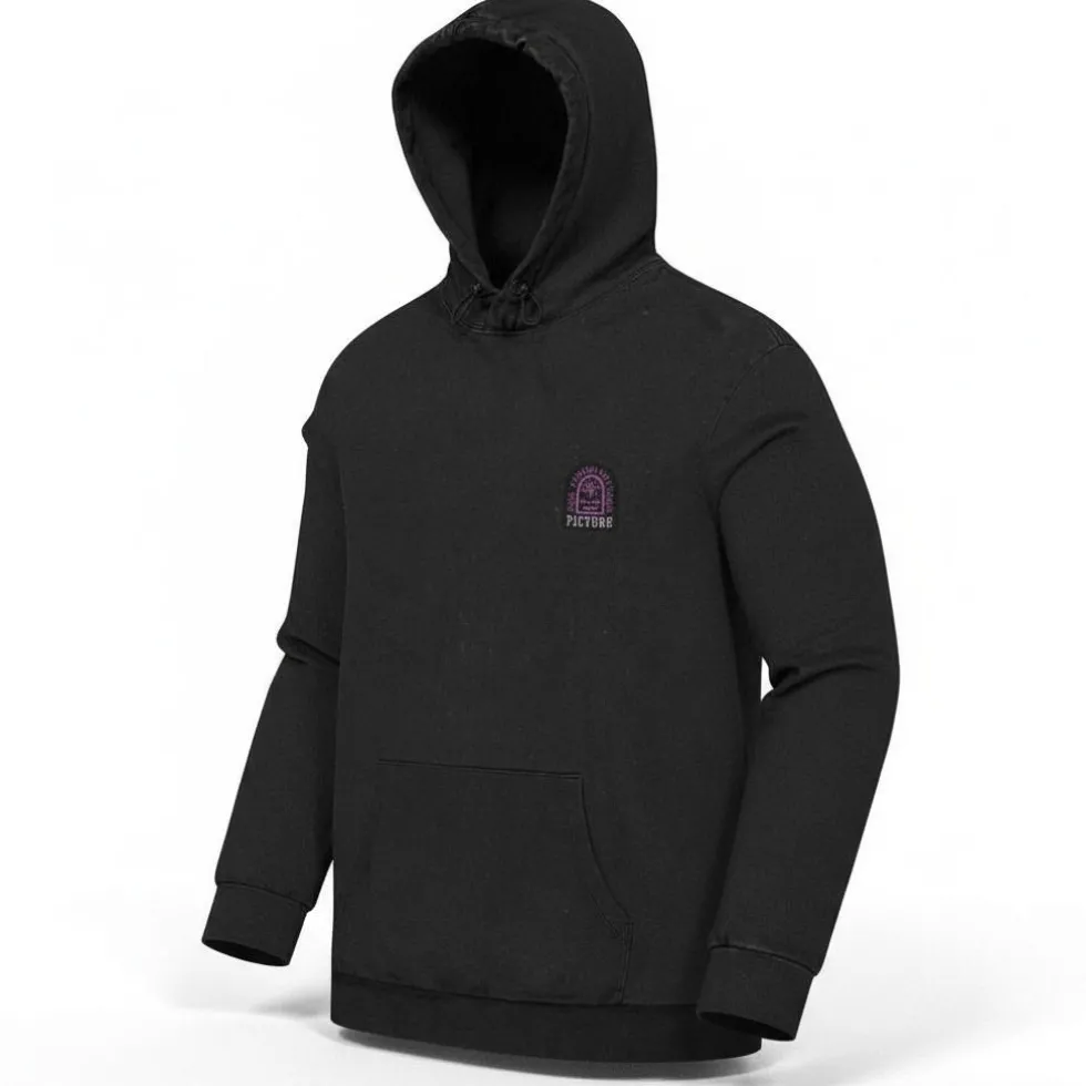 Felpa Picture Picturide Hoodie Black Washed