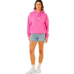 Felpa Rip Curl Icons Of Surf Heritage Hood Super Pink