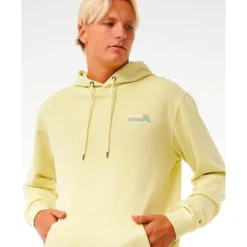 Felpa Rip Curl Surf Revival Hood Vintage Yellow