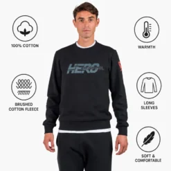 Felpa Rossignol New Hero Crew Neck Black
