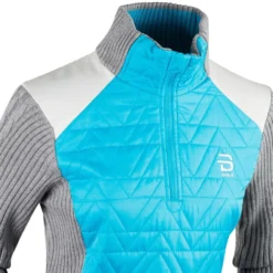 Felpa Sportswear Bjorn Daehlie Half Zip Comfy Wmn Light Grey Melange