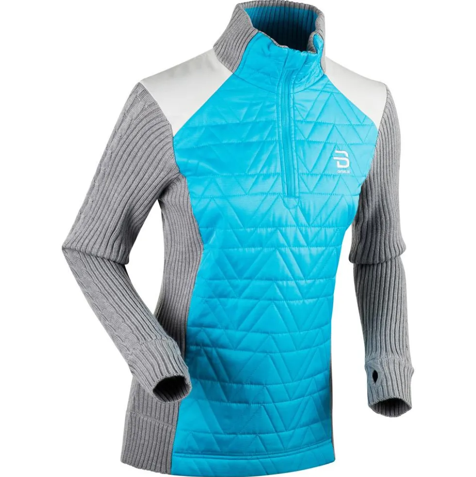 Felpa Sportswear Bjorn Daehlie Half Zip Comfy Wmn Light Grey Melange