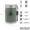 Gavette Stanley The Legendary Food Jar + Spork 0.4L Hammertone Green