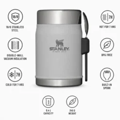 Gavette Stanley The Legendary Food Jar + Spork 0.4L Ash