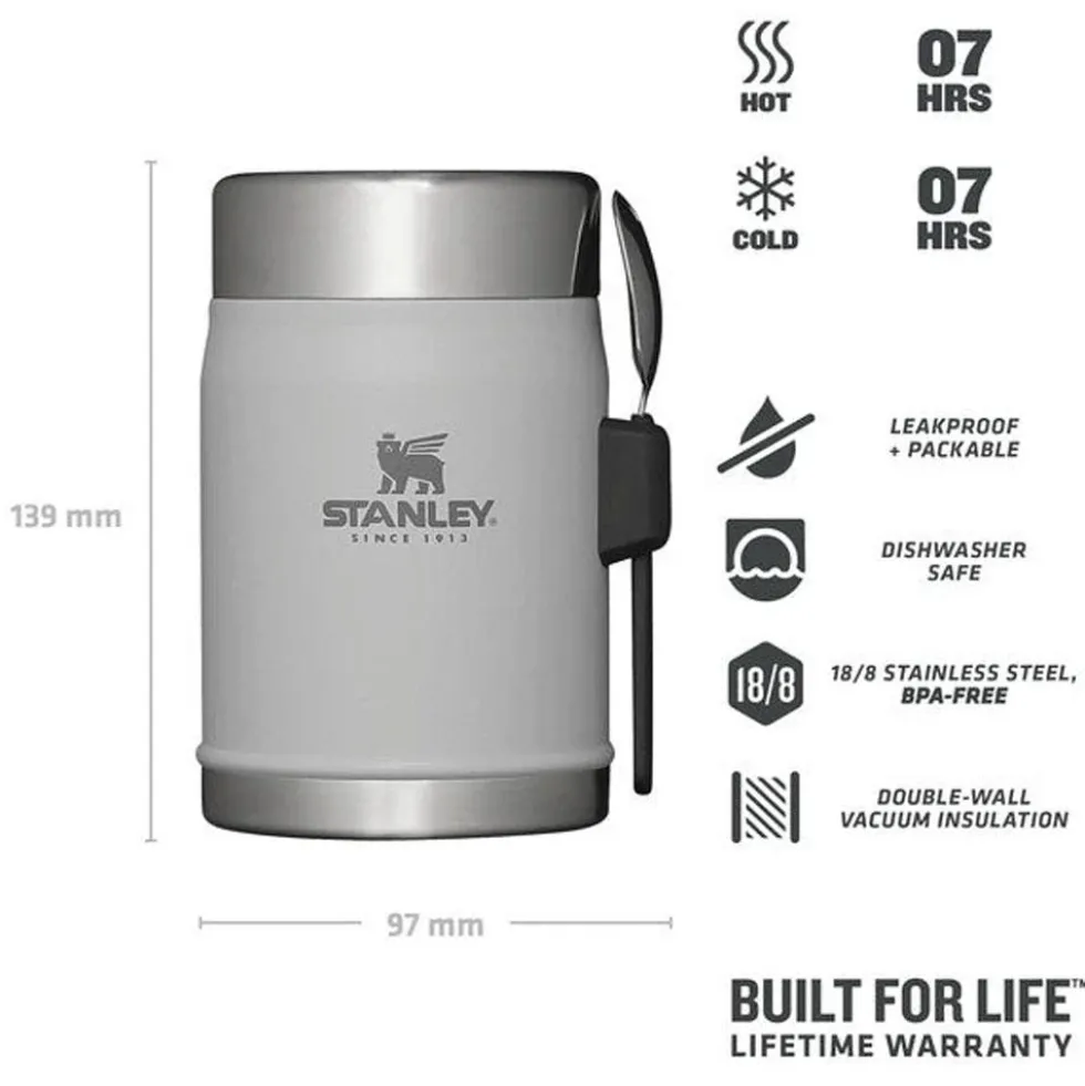 Gavette Stanley The Legendary Food Jar + Spork 0.4L Ash