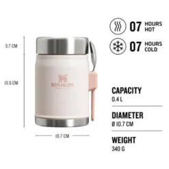 Gavette Stanley The Legendary Food Jar + Spork 0.4L Rose Quartz