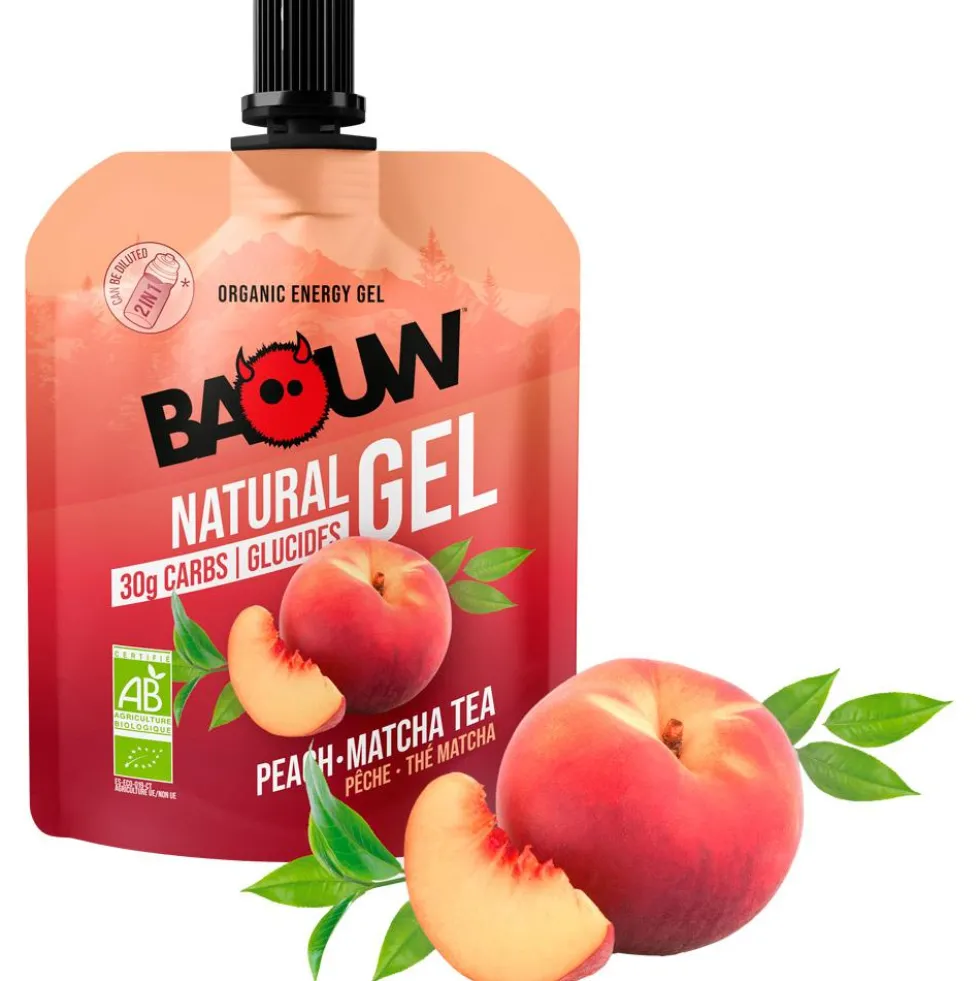 Gel energetici Baouw Gel Naturel Bio 85 g. Pêche Thé Matcha