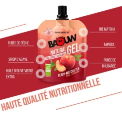 Gel energetici Baouw Gel Naturel Bio 85 g. Pêche Thé Matcha