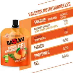 Gel energetici Baouw Gel Naturel Bio 85 g. Abricot Thym