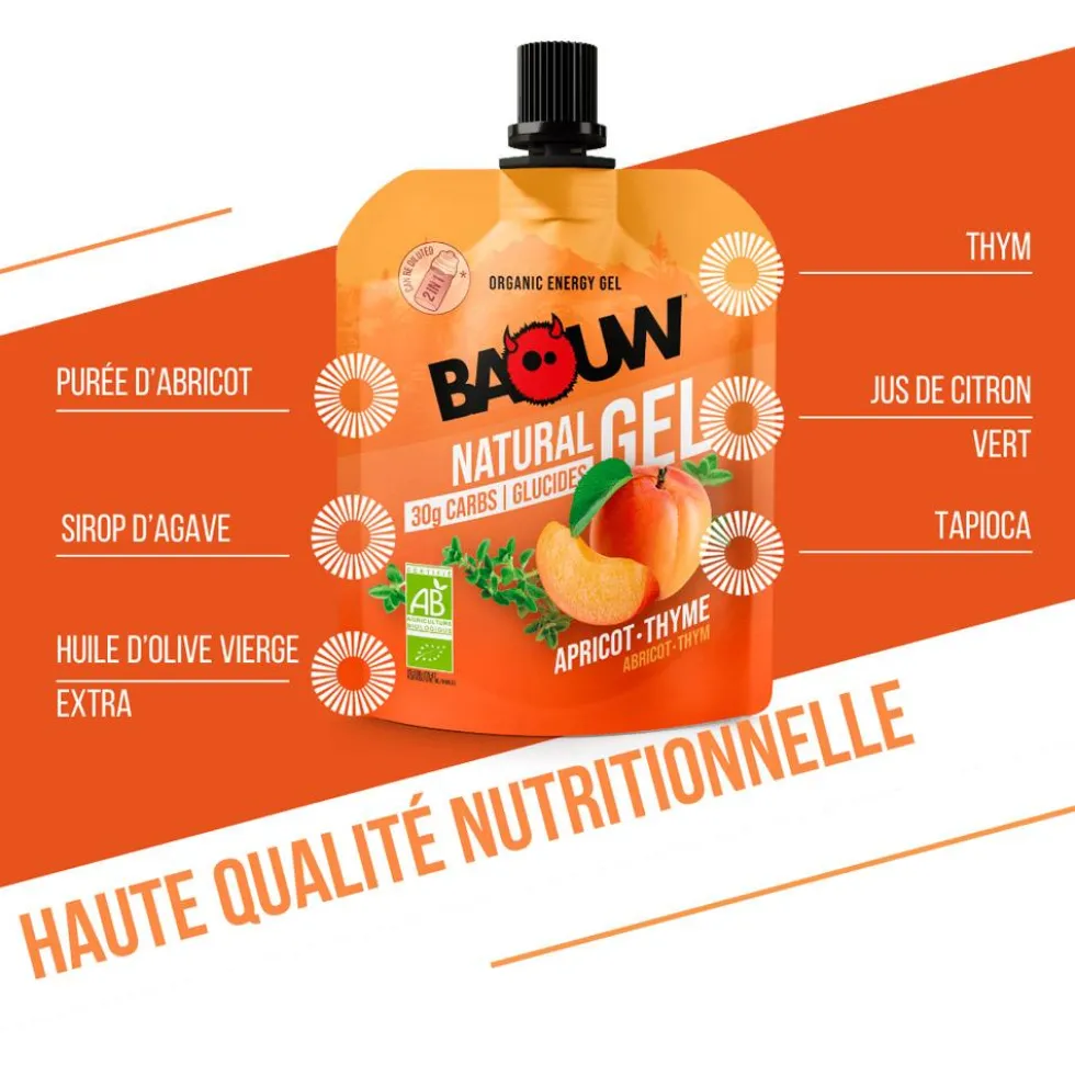 Gel energetici Baouw Gel Naturel Bio 85 g. Abricot Thym