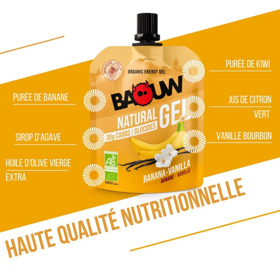Gel energetici Baouw Gel Naturel Bio 85 g. Banane Vanille