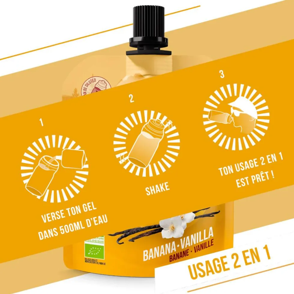 Gel energetici Baouw Gel Naturel Bio 85 g. Banane Vanille