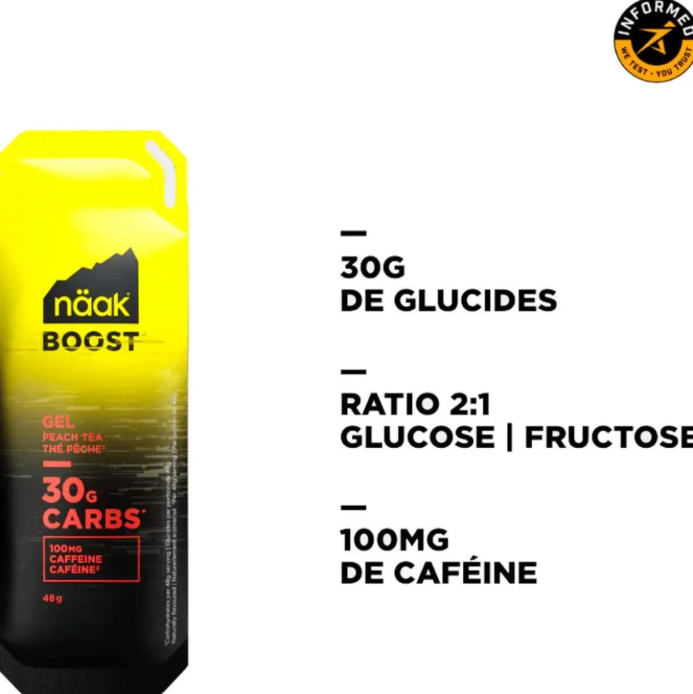 Gel energetici Naak Boost Energy Gel 48 g. Thé Pêche