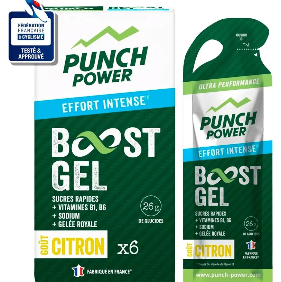 Gel energetici Punch Power Gel Boost Effort Intense 40 g Citron
