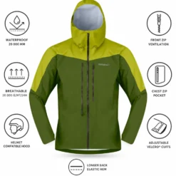 Giacca da alpinismo Norrona Falketind Dri1 Jacket M Pesto Golden Lime