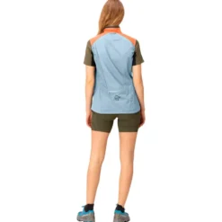 Giacca da trail Norrona senja aero90 Vest W's Flamingo - Blue Fog