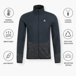 Giacca da trail Odlo Essential Insulator Hybrid Jkt Black