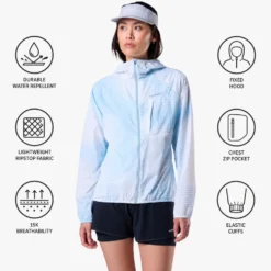 Giacca da trail Rossignol W Sidelhorn Pkb Jkt Aura Blue Line Fogg