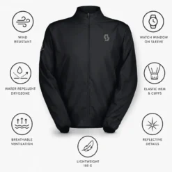 Giacca da trail Scott Endurance Tech Windbreaker Black