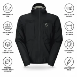 Giacca da trail Scott Endurance Super light Waterproof Black