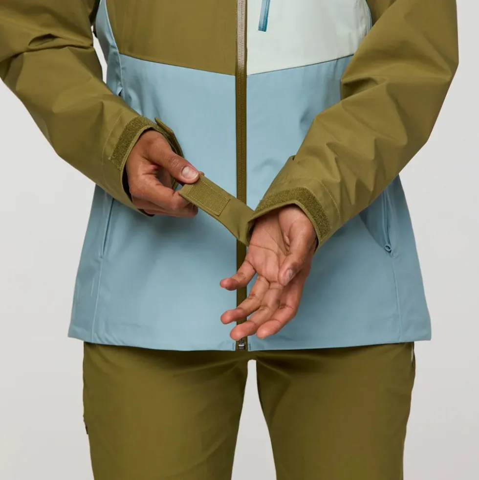 Giacca da trekking Cotopaxi Impermeo 3L Hooded Shell Jacket W Moss And Sea Spray