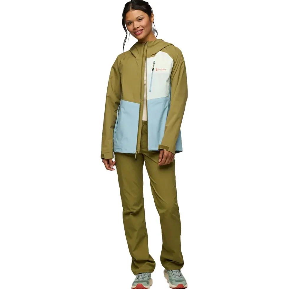 Giacca da trekking Cotopaxi Impermeo 3L Hooded Shell Jacket W Moss And Sea Spray