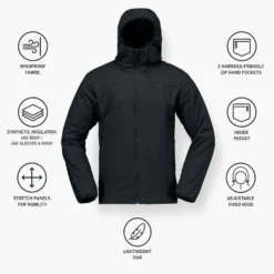 Giacca da trekking Norrona Femund Thermo 60 Zip Hood M's Caviar