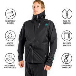 Giacca Ride Engine Compass Riding Windbreaker Black