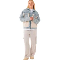Giacca Rip Curl Cruisin' Sherpa Denim Jacket Washed Blue