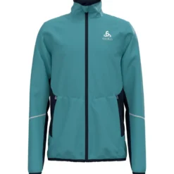 Giacca sci di fondo Odlo Engvik Junior Jkt Reef Waters Dark Sapphire