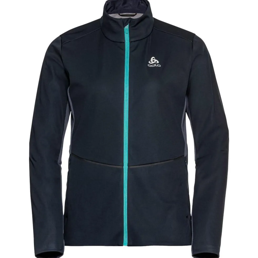Giacca sci di fondo Odlo Markenes Wmn Jkt Dark Sapphire Reef Waters