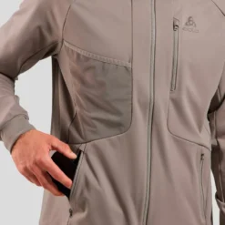 Giacca sci di fondo Odlo Zeroweight Windproof X Warm Jkt Cinder