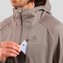 Giacca sci di fondo Odlo Zeroweight Windproof X Warm Jkt Cinder