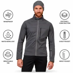 Giacca sci di fondo Rossignol Genetys Jkt Onyx Grey
