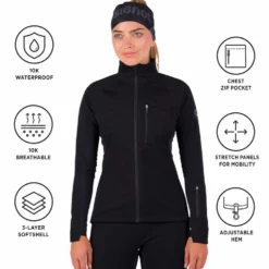 Giacca sci di fondo Rossignol W Genetys Jkt Black