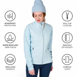 Giacca sci di fondo Rossignol W Poursuite Warm Jkt Glacier