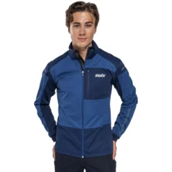 Giacca sci di fondo Swix Dynamic Jacket Lake Blue Dark Navy