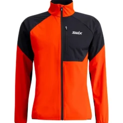 Giacca sci di fondo Swix Focus Wind Jacket M Fiery Red Black