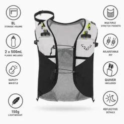 Gilet da trail Dynafit Dna 8 Vest Nimbus Black Out