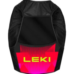 Gilet da trail Leki Trail Running Quiver Vest 6L Black Bright Red Neon Pink
