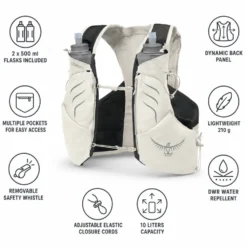 Gilet da trail Osprey Duro Pro 10 Mystery White
