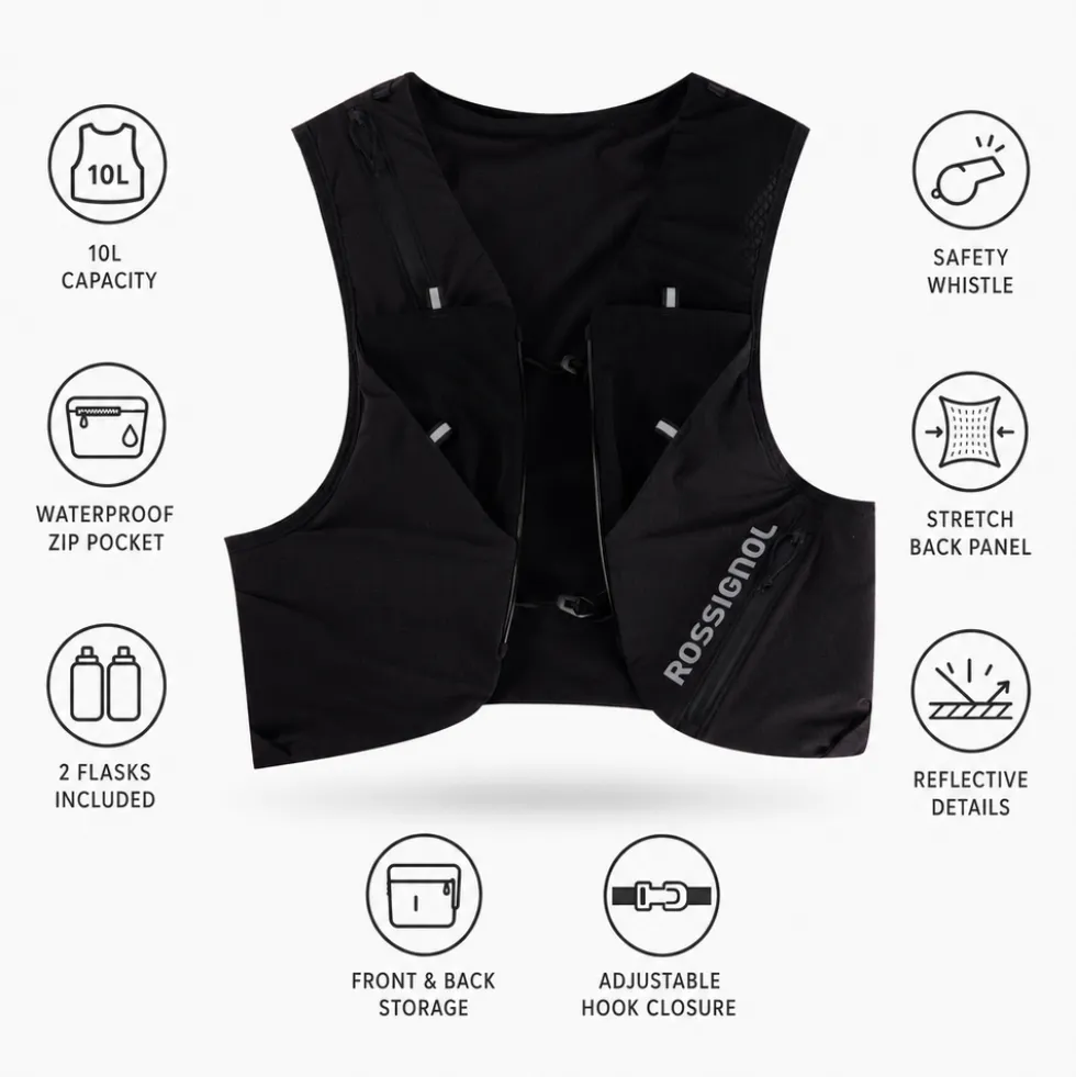 Gilet da trail Rossignol Motion Vest 10L Black