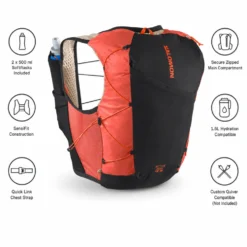 Gilet da trail Salomon Active Skin 12 Women Set Emerglow Black