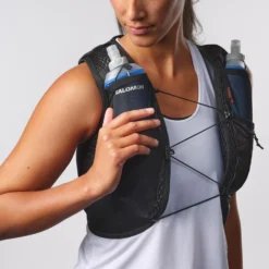 Gilet da trail Salomon Active Skin 4 Women Set Black Metal