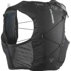 Gilet da trail Salomon Active Skin 4 Set Black Metal