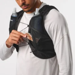 Gilet da trail Salomon Active Skin 4 Set Black Metal