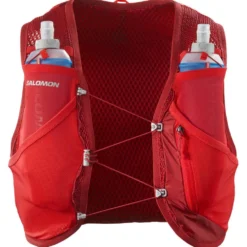 Gilet da trail Salomon Active Skin 8 Set Red Dahlia High Risk Red